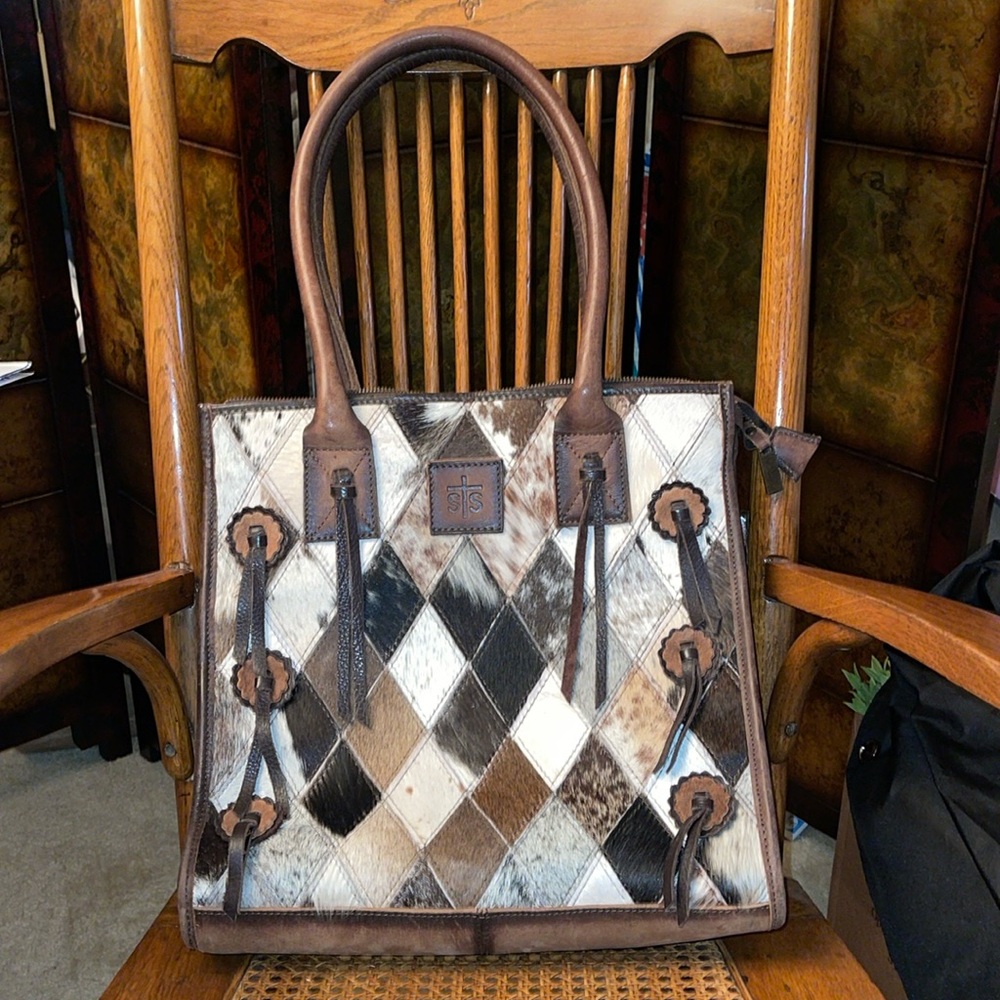 Cowhide/leather purse